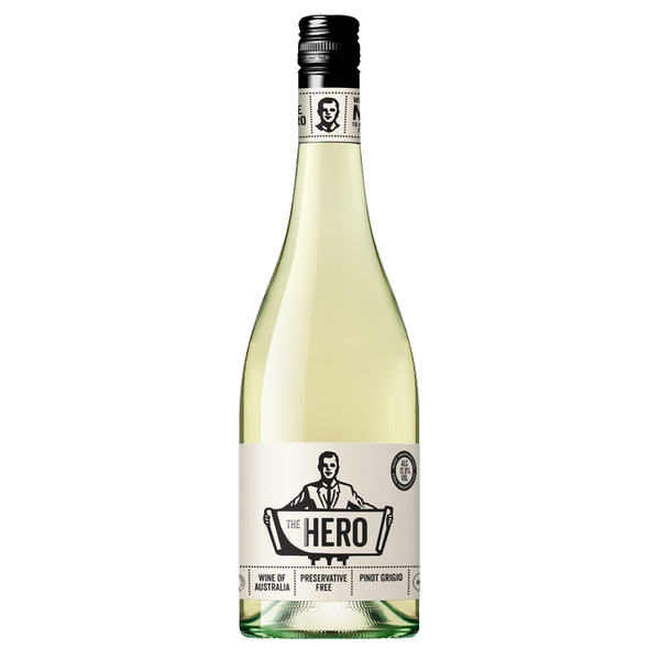 The Hero Australia Pinot Grigio Preservative Free Vegan 2024 (12 bottles)